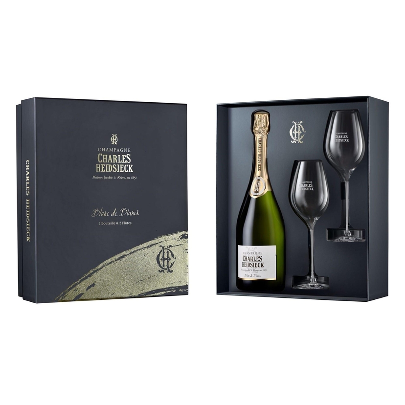 Giftbox Blanc de Blancs + 2 glasses