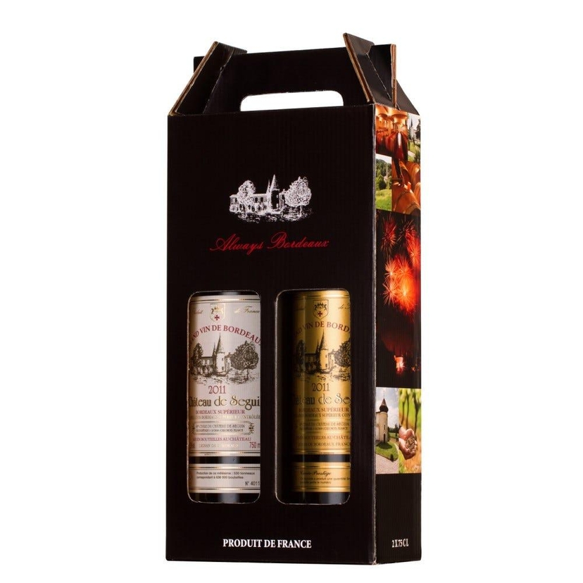 Gift Box 2 Bottles Château De Seguin Red Cuvee Prestige & White