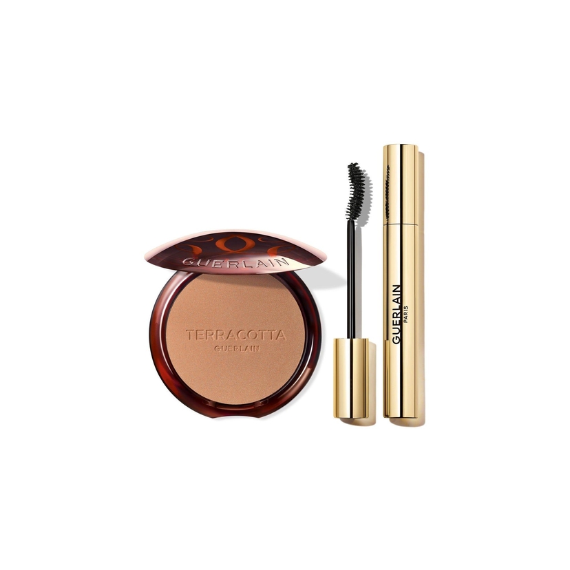 Set - Bronzing powder & Intense volume 24-hour curved mascara