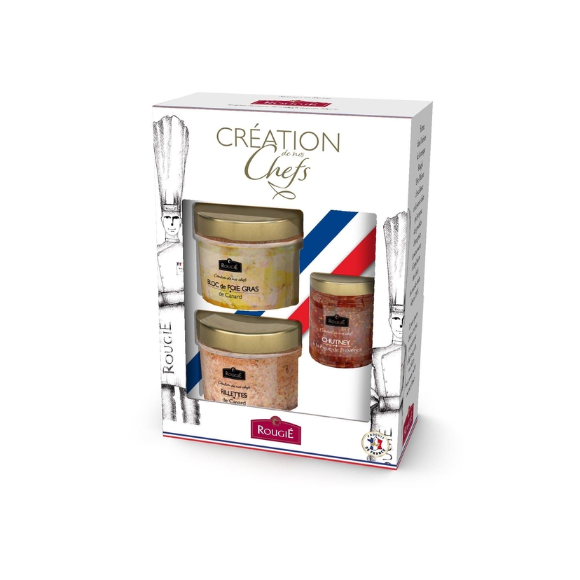 Block Of Duck Foie Gras, Recipe With Sauternes + Duck Rillettes + Chutney Of Figs From Provence