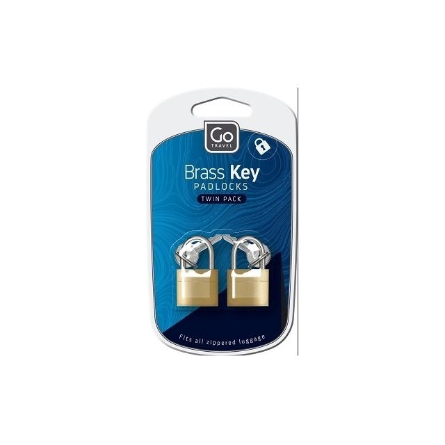 Brass key padlocks x2