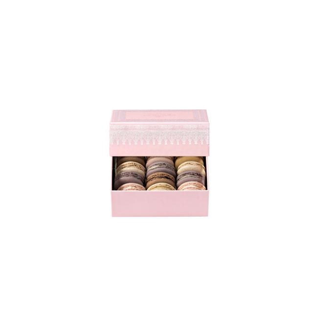 Coffret de 12 macarons Napoléon III - Rose