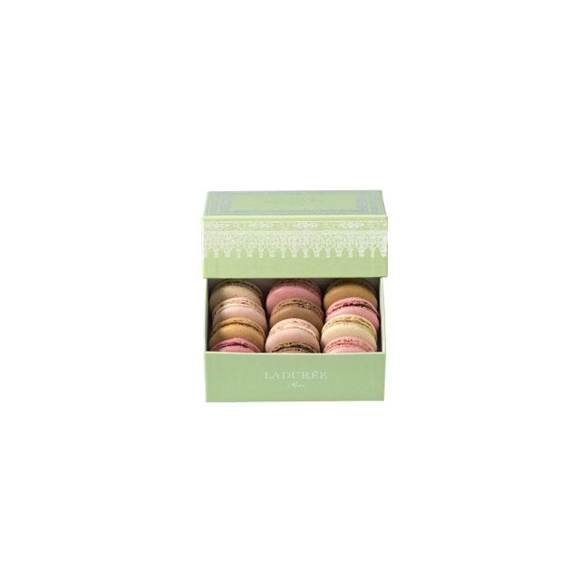 Napoléon III - 12 macarons gift box - Green